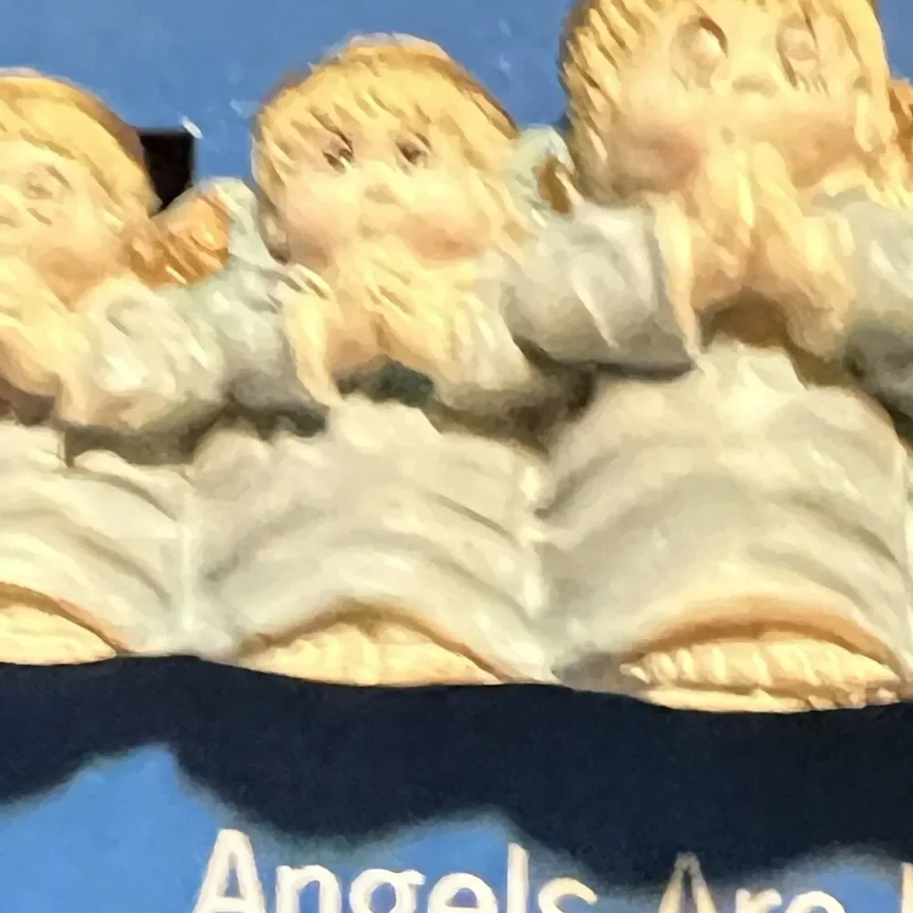 New Vintage Precious Angels Hair Clip/Barrette~ Angels Are Love~ Crown Greeting